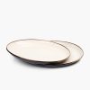Enamel 2-Tone Deep Plate Set Indigo Blue