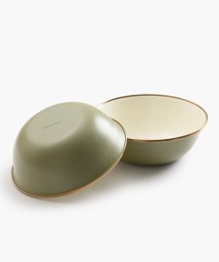Enamelware 2-Tone Dining Collection - Olive Drab