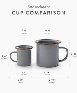Enamelware Dining Collection - Slate Gray