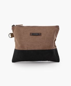 Neelum Zipper Pouch - Khaki