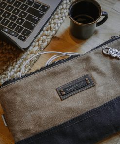 Neelum Zipper Pouch - Khaki
