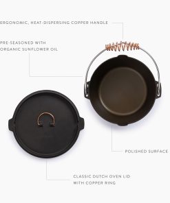 Polished Cast Iron Dutch Oven - 4qt