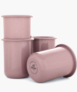 Rolled Enamelware Cup Set