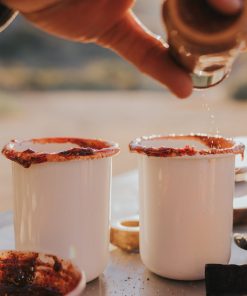 Rolled Enamelware Cup Set