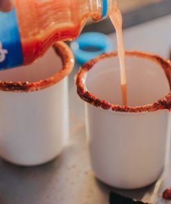 Rolled Enamelware Cup Set