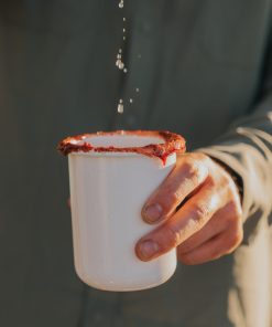 Rolled Enamelware Cup Set